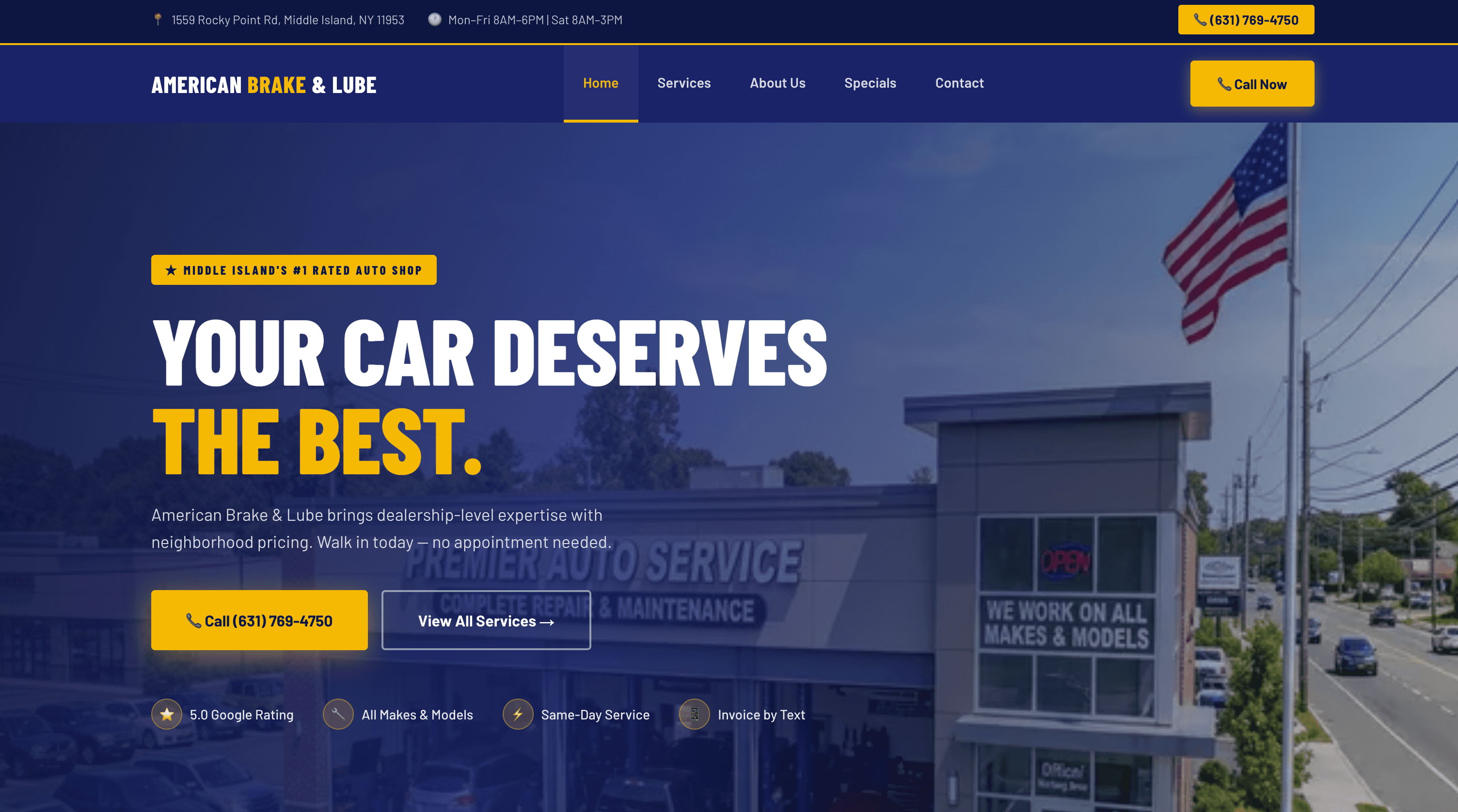 American Brake & Lube - Auto Repair Shop Website